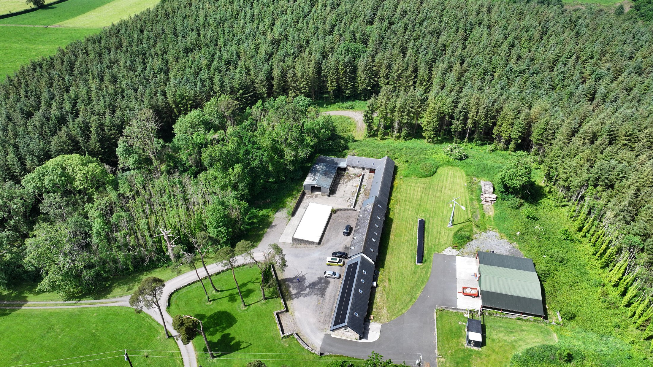 Aerial view of the AgriData site at Cluen, Bansha, Co. Tipperary